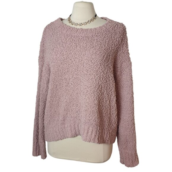 Social Standard Womens Plus Sweater XXL Pink Textured Knit Sweater Textured Chic - Picture 2 of 7